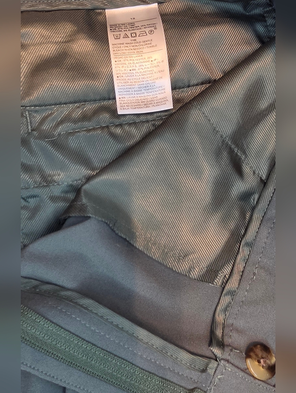 Banana Republic High Rise Sculpted Bootcut Pants Size 12 Olive Green - Picture 5 of 6
